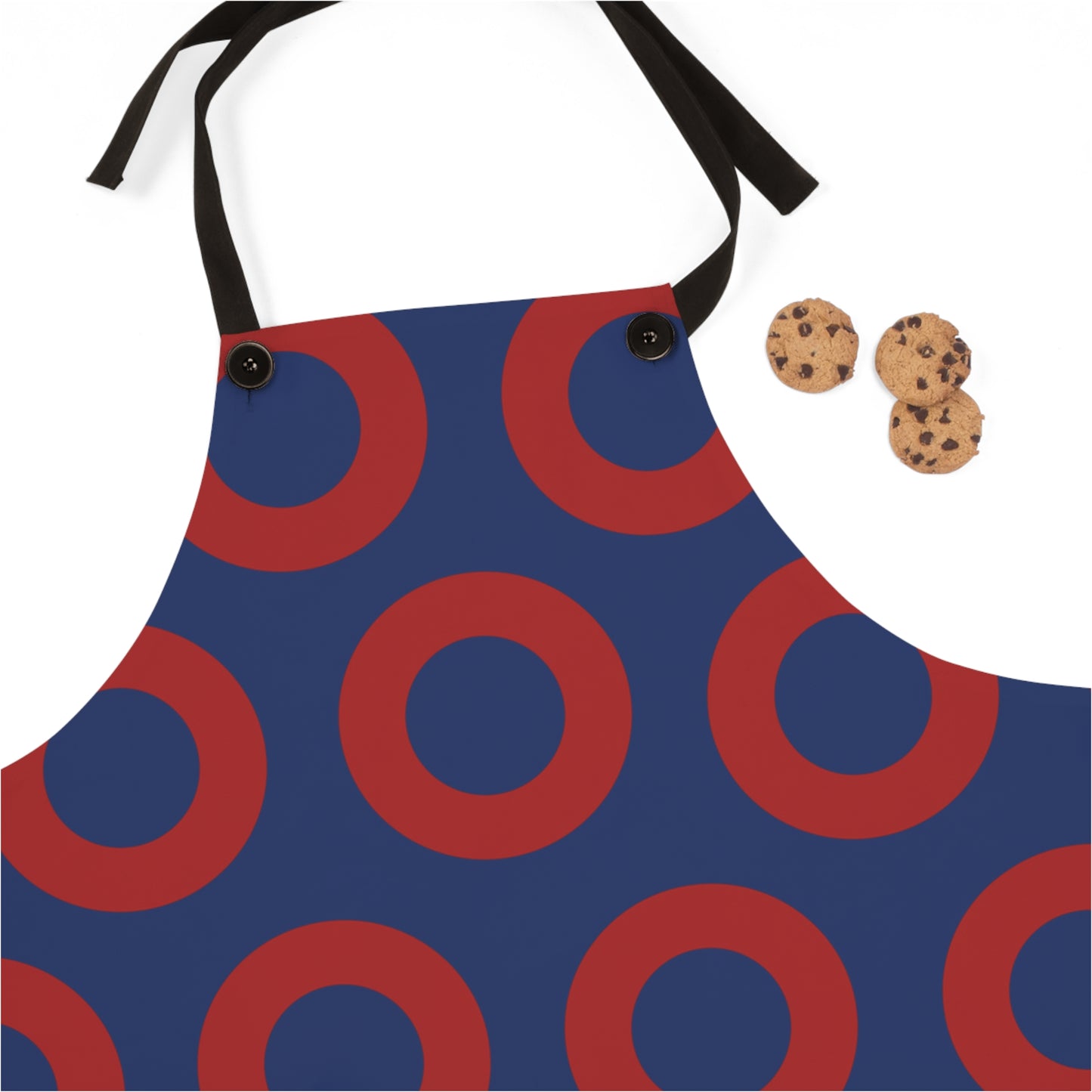 Fishman Donut Chef's Apron | Blue / Red | BBQ, Cookout, Dinner & A Movie