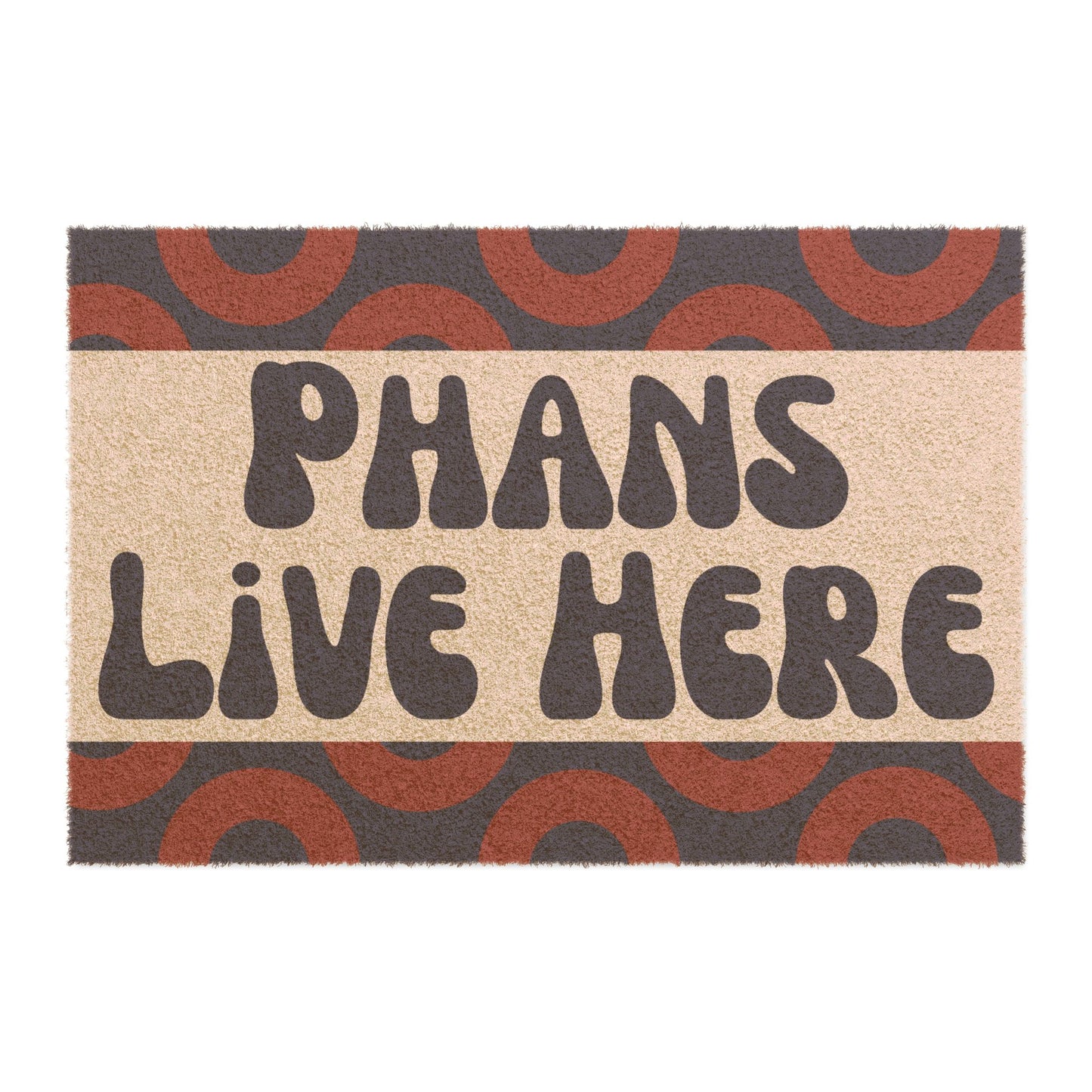 Phish Doormat | Phans Live Here | Fishman Donut Welcome Mat