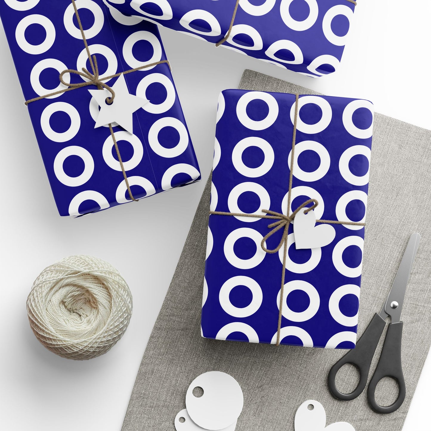 Donut Wrapping Paper Hanukkah Blue/White, 3 sizes