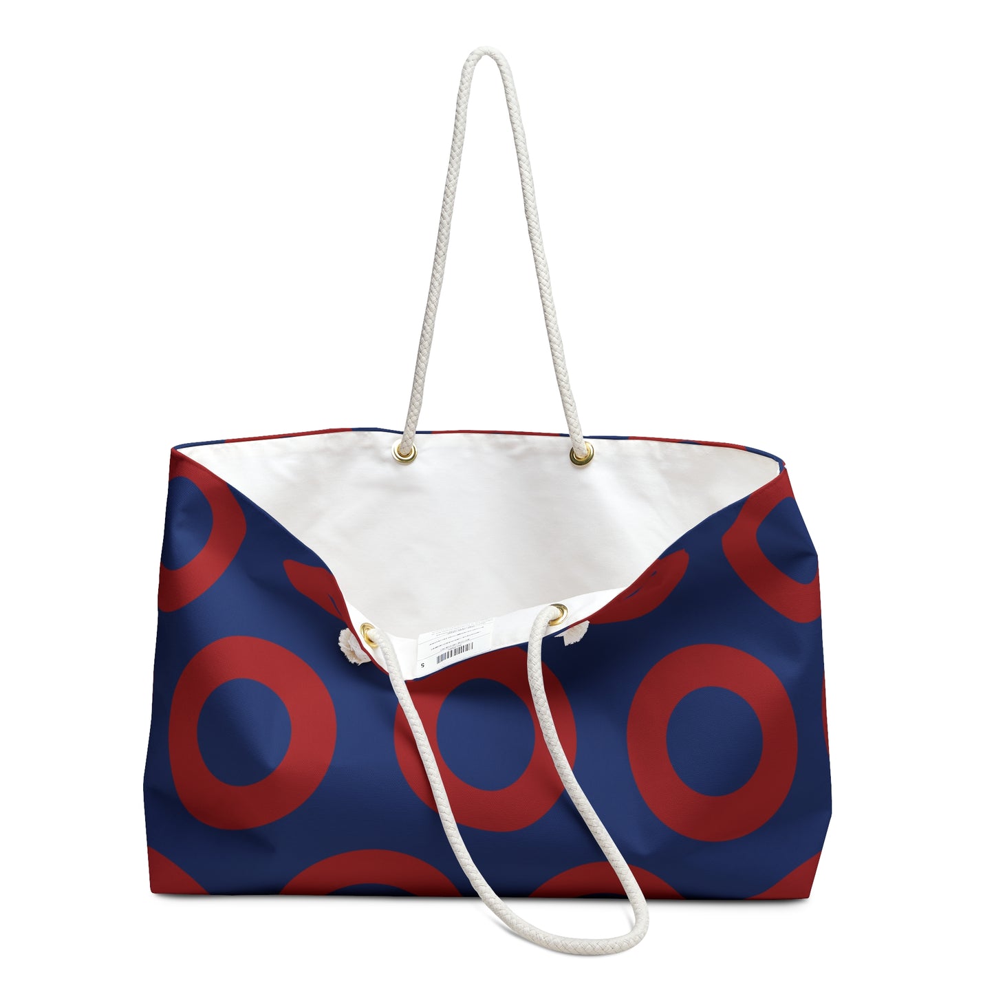 Fishman Donut Weekender Bag | Blue/Red | Large Carryall Bag