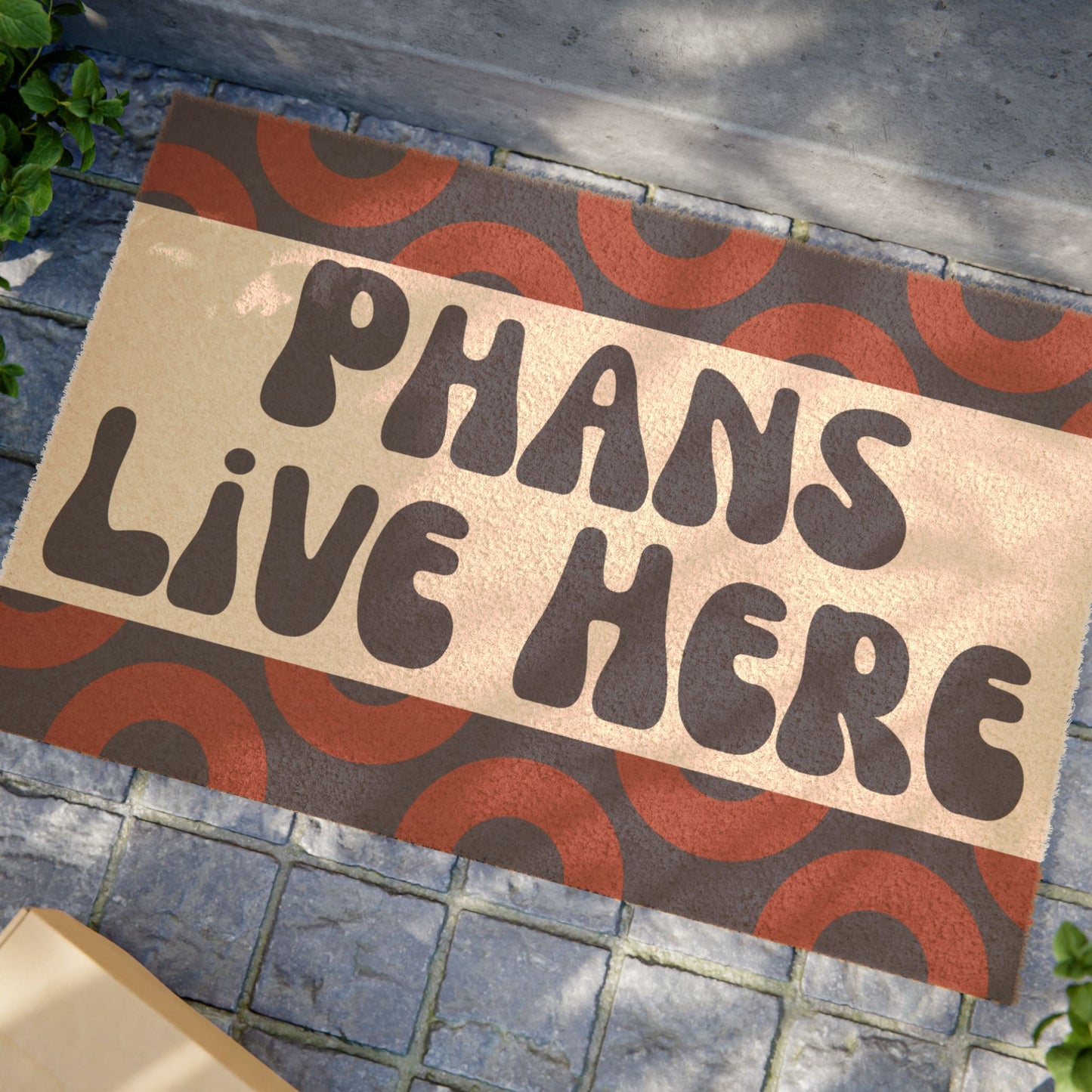 Phish Doormat | Phans Live Here | Fishman Donut Welcome Mat