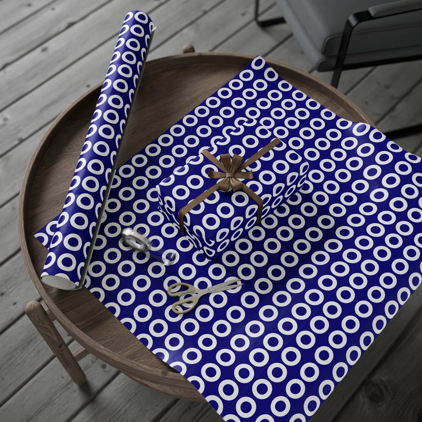 Donut Wrapping Paper Hanukkah Blue/White, 3 sizes