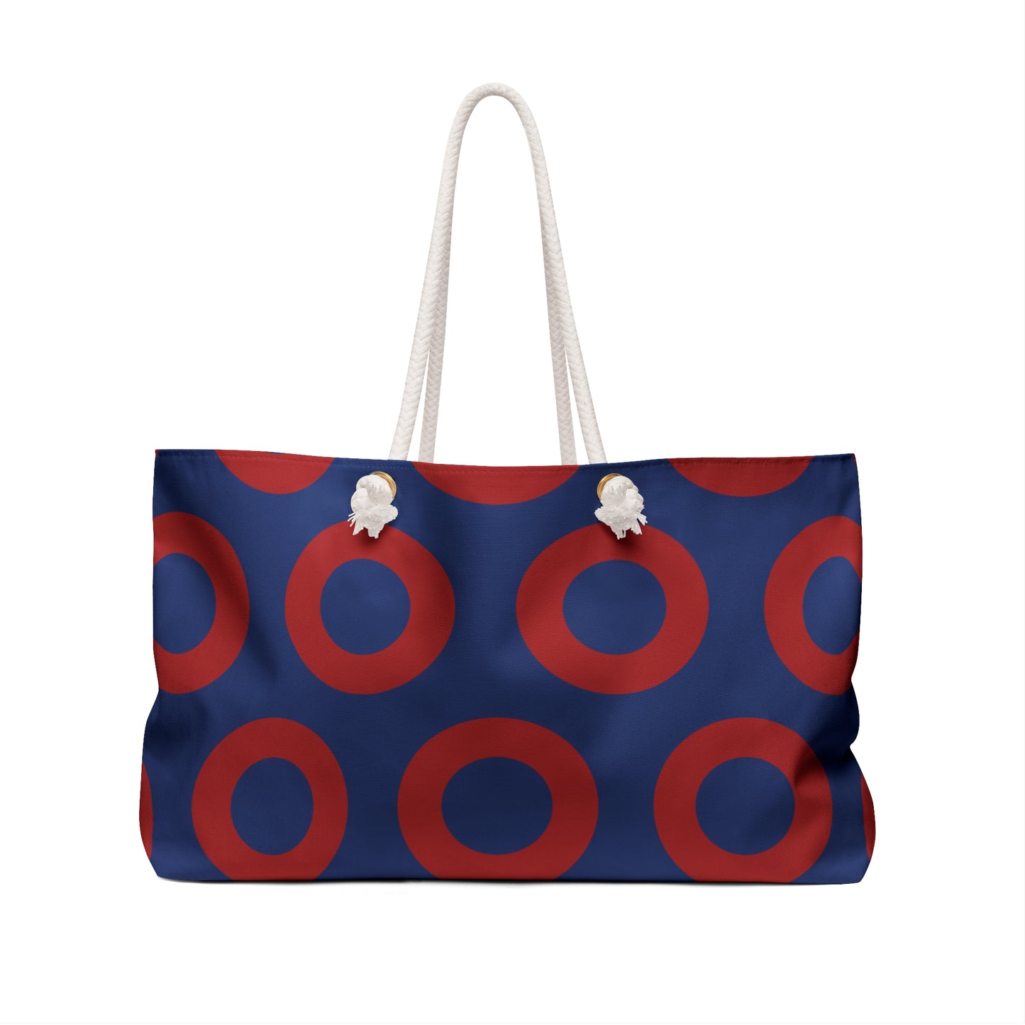 Fishman Donut Weekender Bag | Blue/Red | Large Carryall Bag