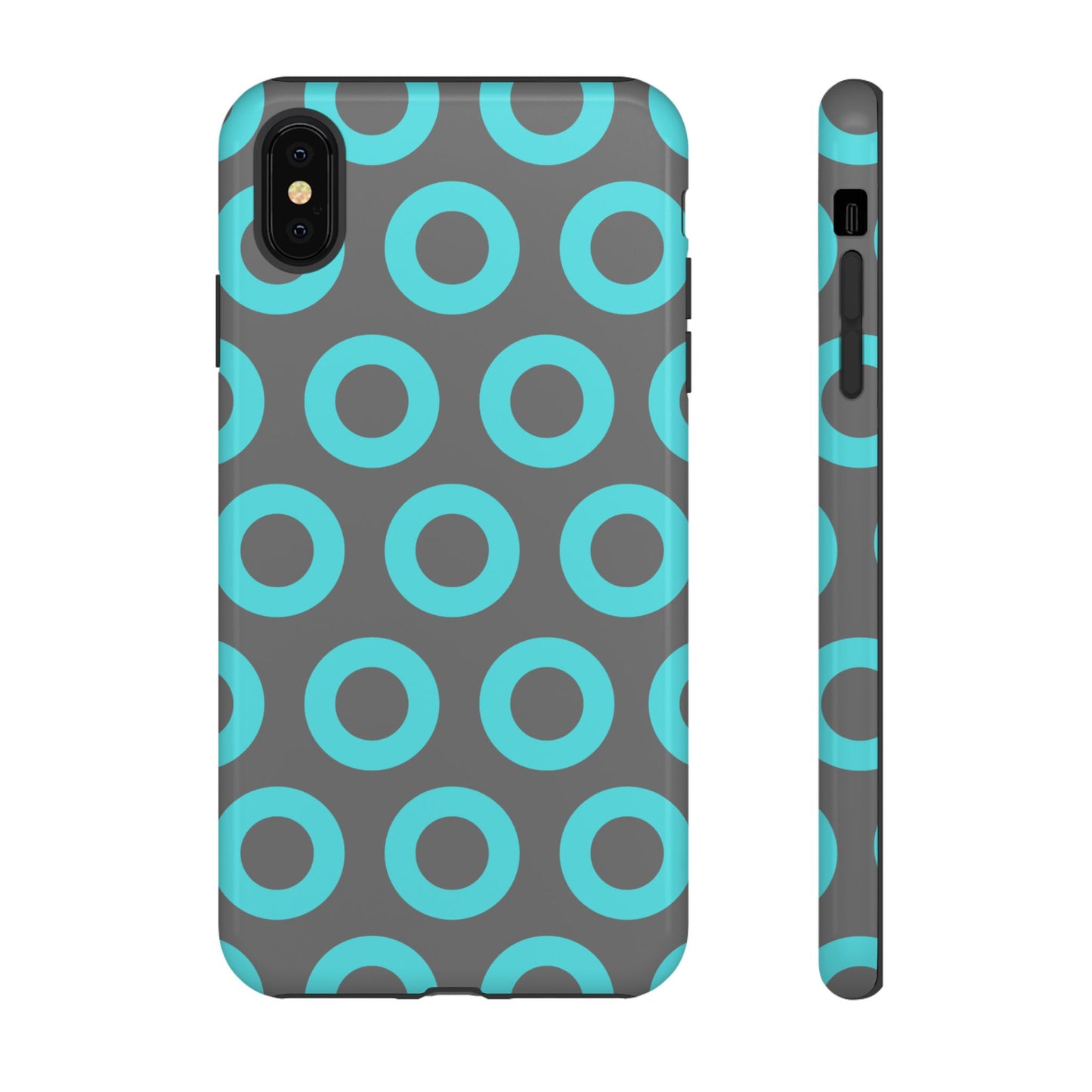 Fishman Donut Phone Case | Turquoise/Gray | | iPhone, Google, Samsung |