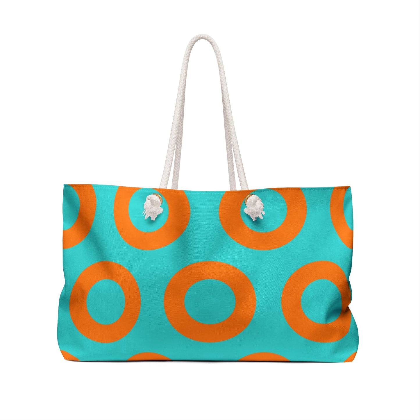 Fishman Donut Weekender Bag | Teal/Orange | Large Carryall Bag