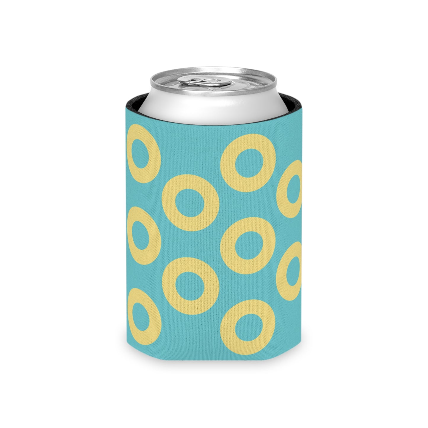 Phish Donut Koozie | Turquoise/ Yellow | Can Cooler Sleeve