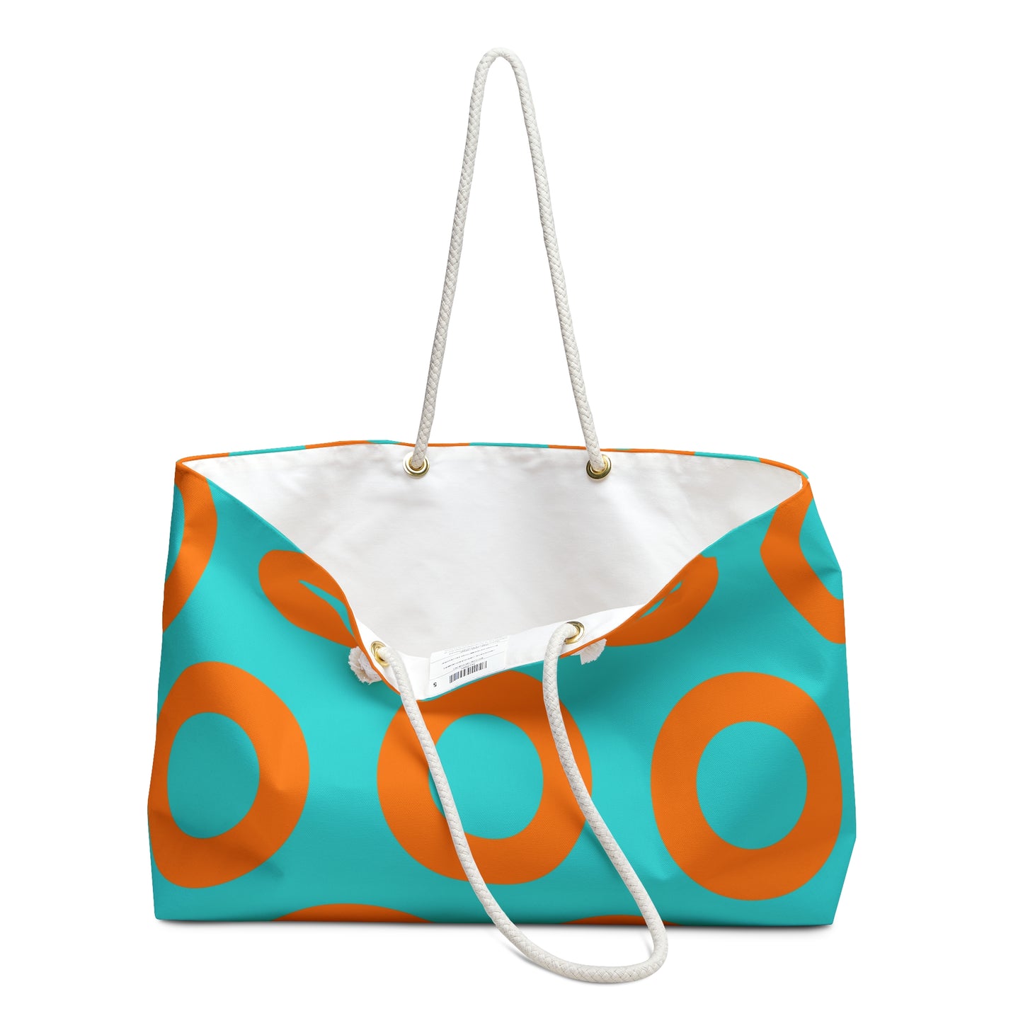 Fishman Donut Weekender Bag | Teal/Orange | Large Carryall Bag