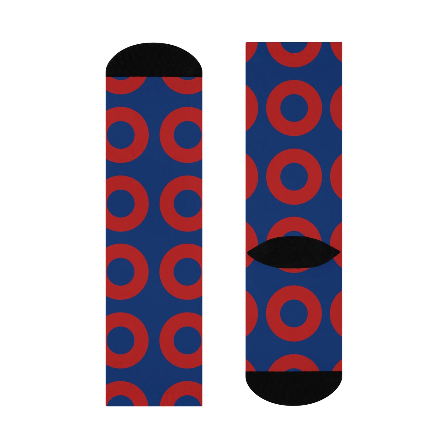 Fishman Donut Crew Socks | Red/Blue | Phish Show Socks