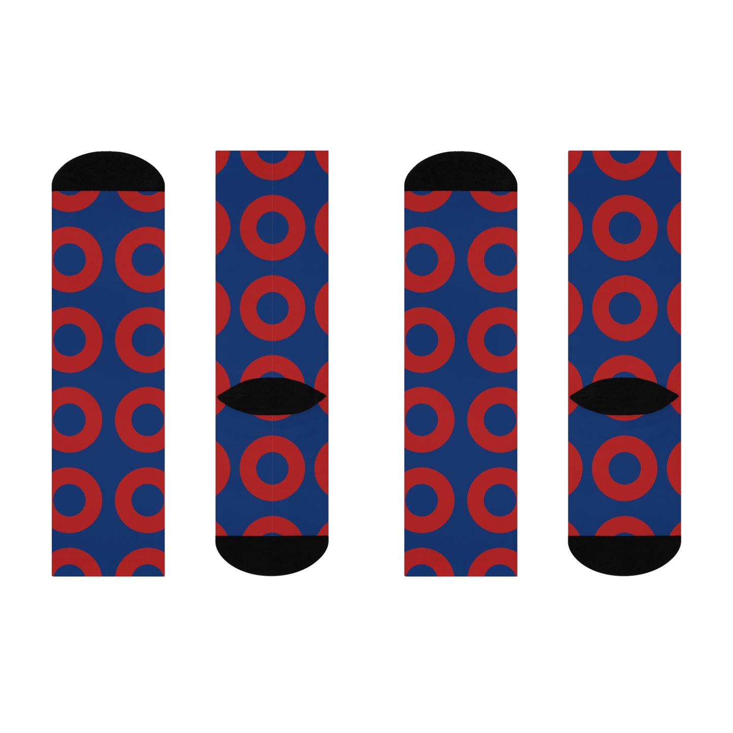 Fishman Donut Crew Socks | Red/Blue | Phish Show Socks