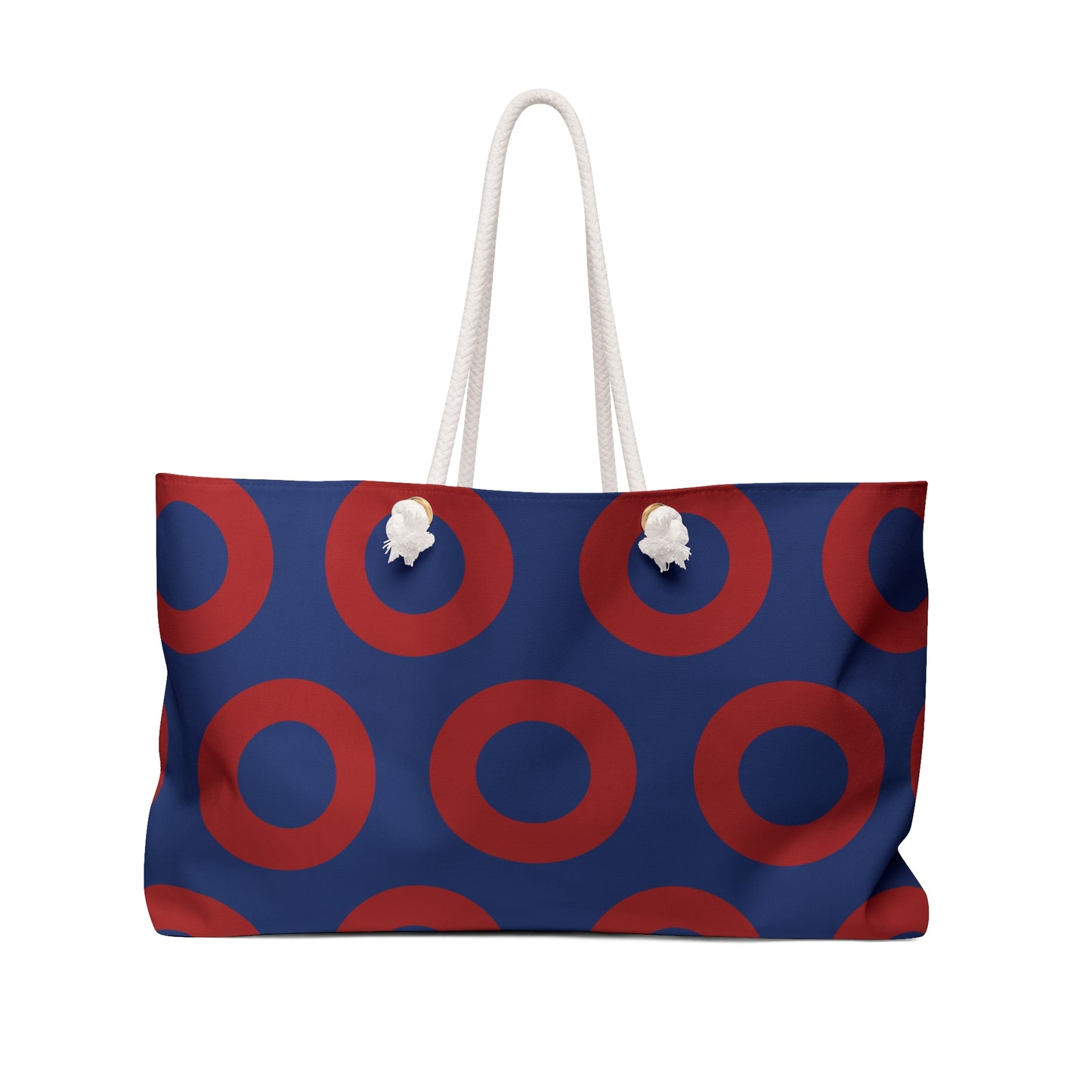 Fishman Donut Weekender Bag | Blue/Red | Large Carryall Bag