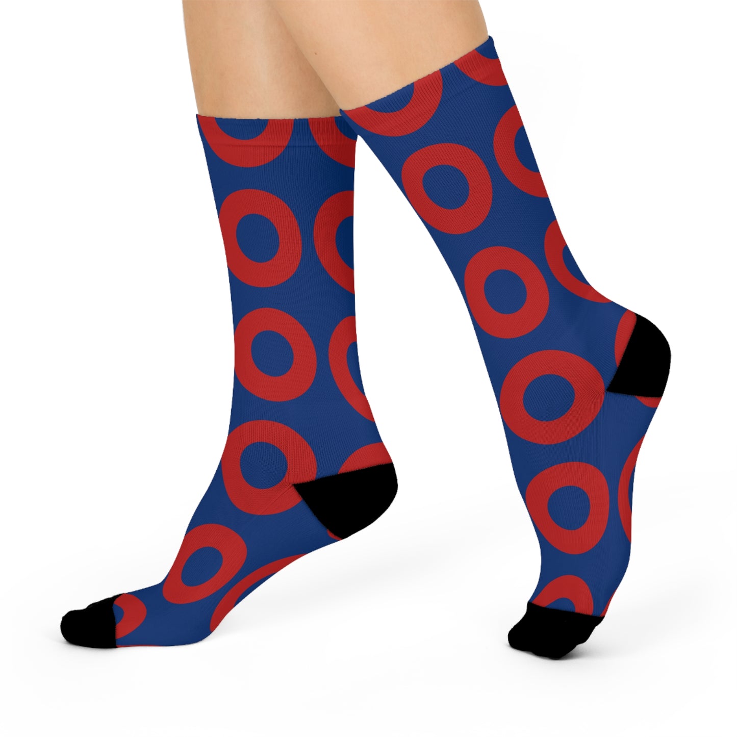 Fishman Donut Crew Socks | Red/Blue | Phish Show Socks