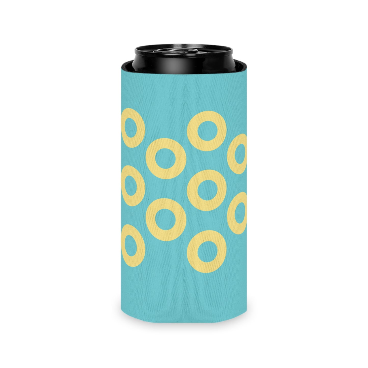 Phish Donut Koozie | Turquoise/ Yellow | Can Cooler Sleeve