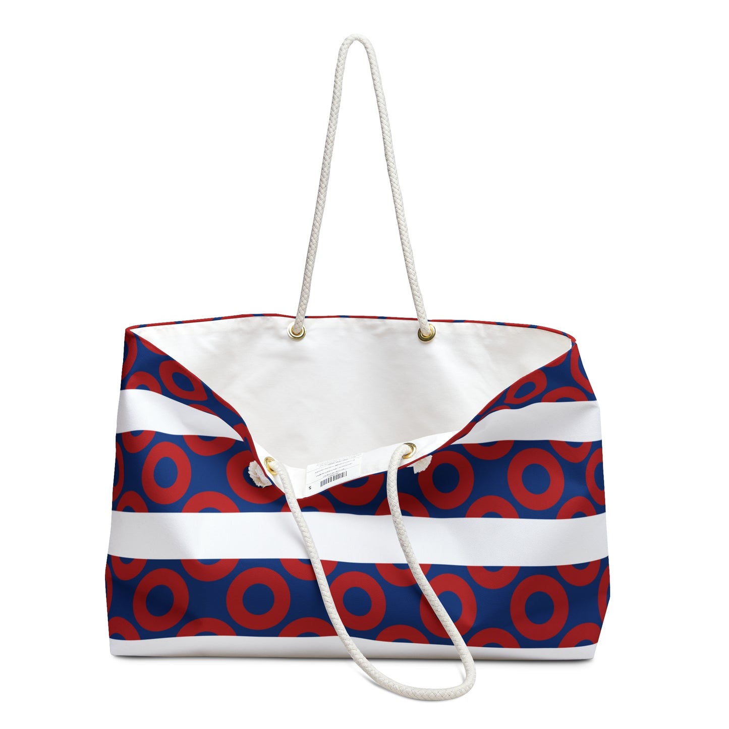 Fishman Donut Weekender Bag | Nautical Stripe | Large Beach Bag