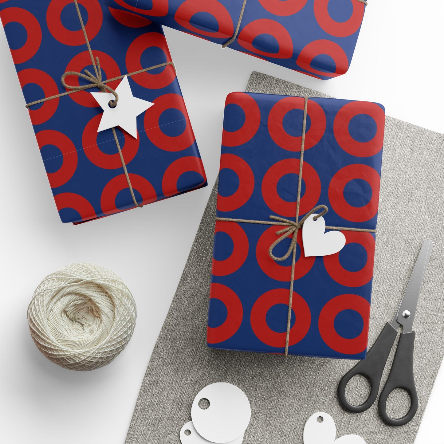 Fishman Donut Wrapping Paper | Red/Blue | 3 sizes